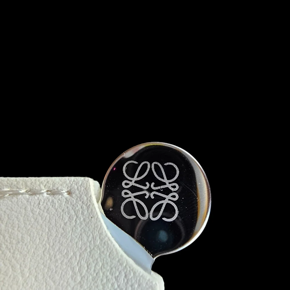 Loewe White Embossed Pocket Mirror Card Holder NEW GWP